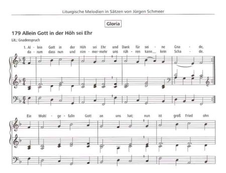 Notenbeispiel Allein Gott in der Höh